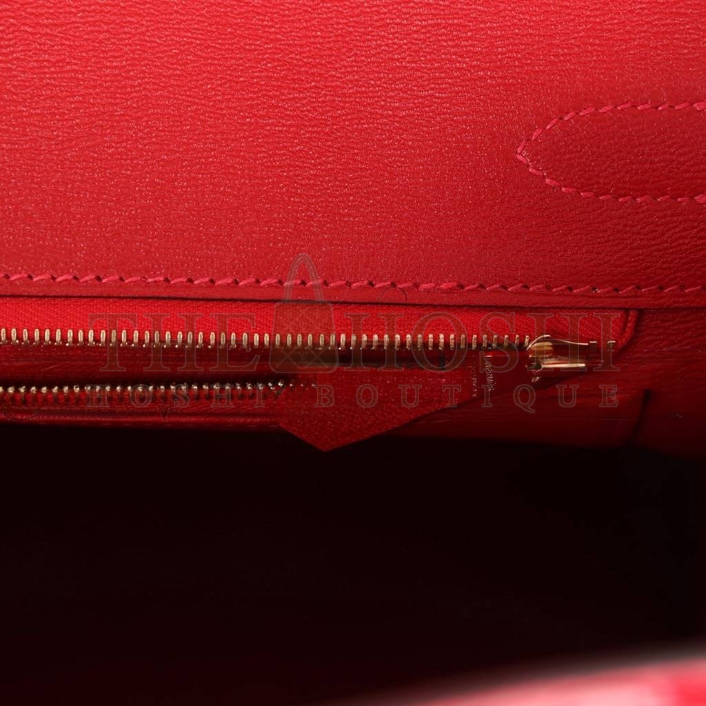 H**me5 MASTER BIRKIN 30 BRAISE SHINY POROSUS CROCODILE GOLD HARDWARE (30*22*16cm) Master Quality